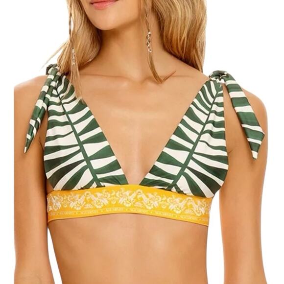Agua Benita Laurie Printed Bikini Top size XS top only - Picture 1 of 10
